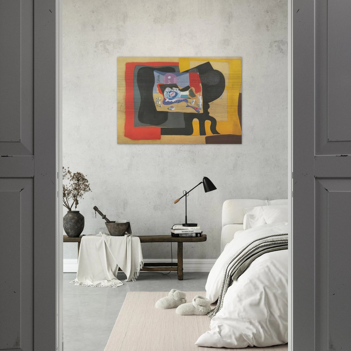 STILL LIFE WITH MOONIGHT - Salvador Dali Brushed Aluminum Print - 70x100 cm / 28x40 inches | Salvador Dali Aluminum Print | Salvador Dali Prints
