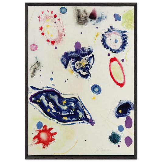 Untitled 1 - Sam Francis 70x100 cm / 28x40 inches Framed Art Print – Black Wooden Frame