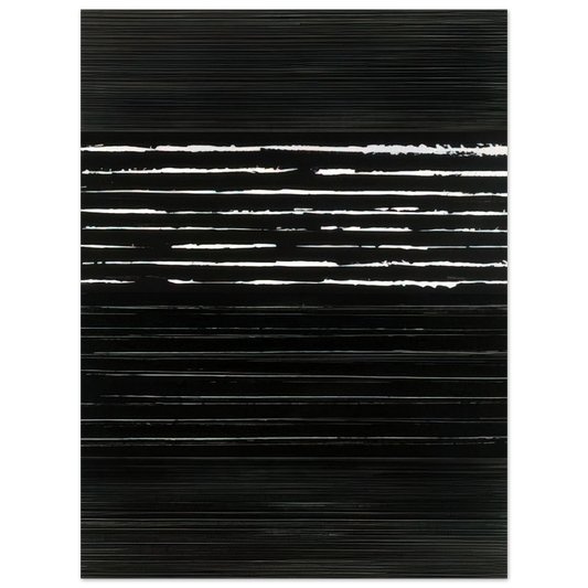 Pierre Soulages - Peinture 324 x 181 cm, 14 mars 1999 Polyptyque - 1999  75x100 cm / 30x40inches Fine Art Poster