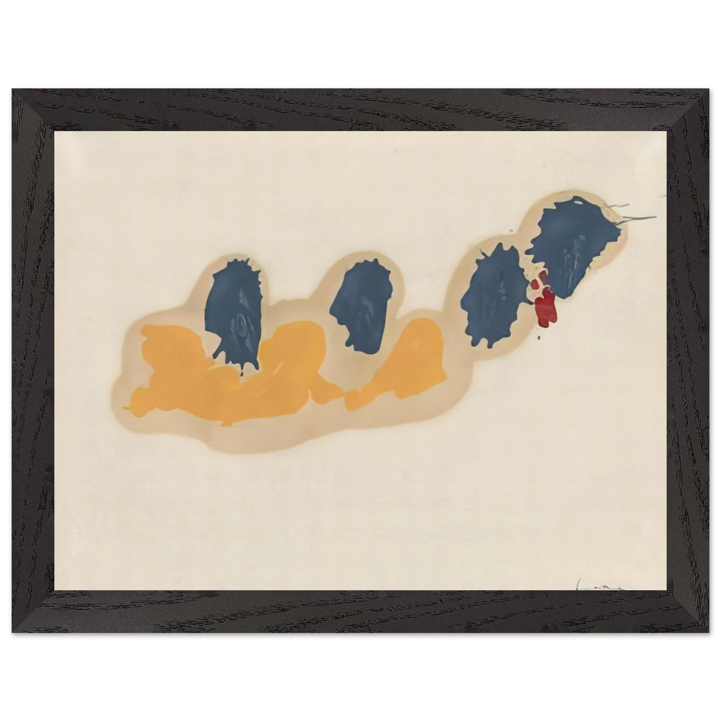 Helen Frankenthaler - April IV - 1960 Wall art - 40x50 cm / 16x20 inches - Premium Wooden Framed Poster With Fine Art Paper-canvas - Black frame