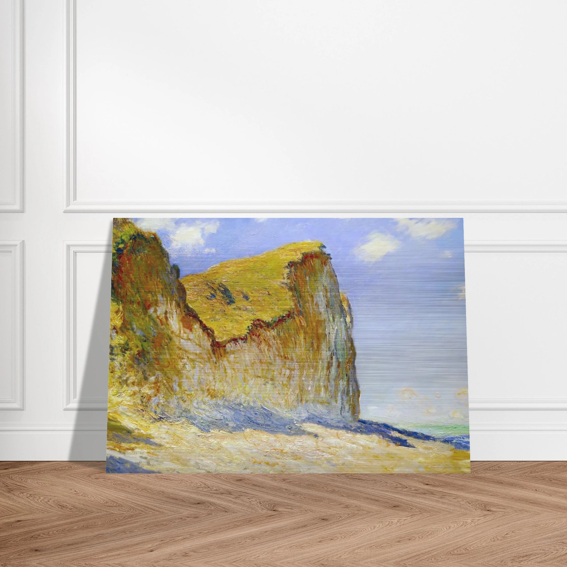Cliffs near Pourville - claude monet Brushed Aluminum Print - 70x100 cm / 28x40 inches | claude monet Aluminum Print | claude monet Prints