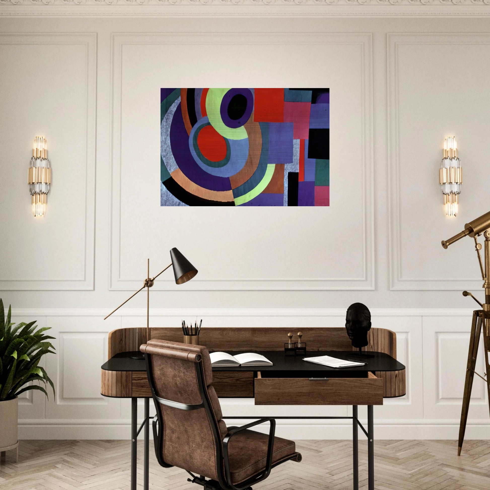 ICARUS - Sonia Delaunay Brushed Aluminum Print - 70x100 cm / 28x40 inches | Sonia Delaunay Aluminum Print | Sonia Delaunay Prints