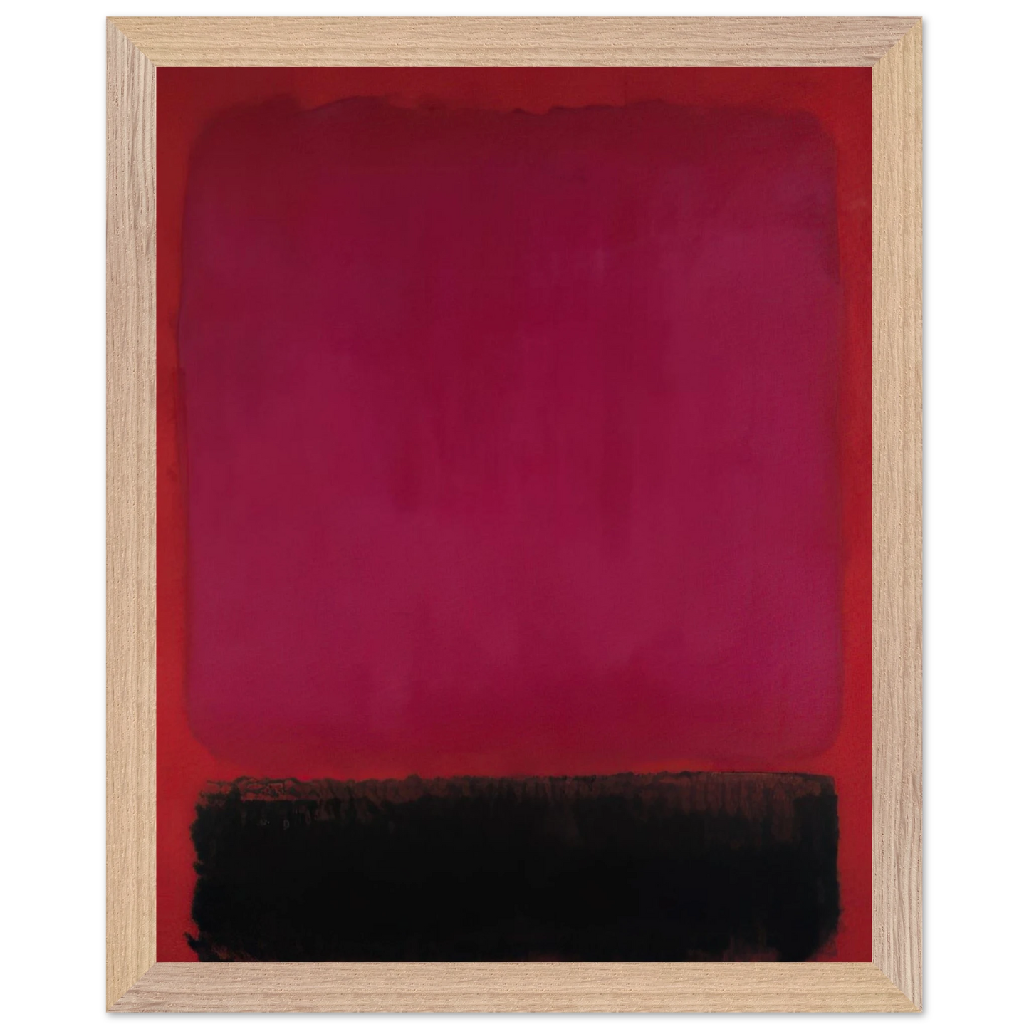 Helen Frankenthaler - Untitled - 1967 Wall art - 28x43  cm / XL (11x17 inches) - Premium Wooden Framed Poster With Fine Art Paper-canvas - Wood frame