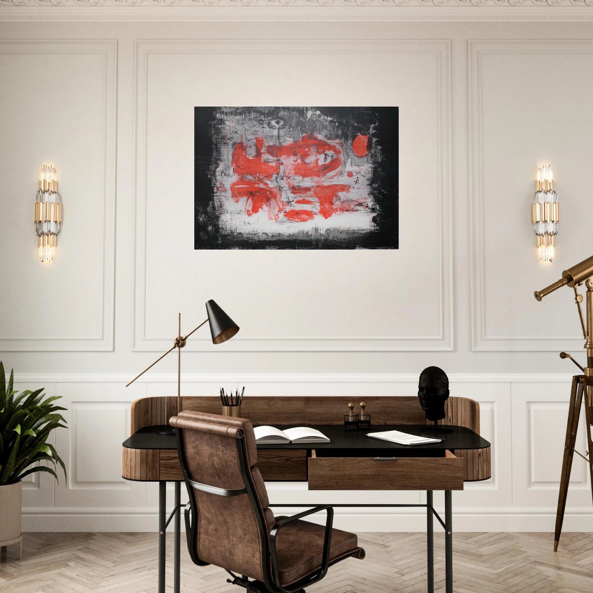 UNTITLED 1956 1 - Zao Wou-Ki Brushed Aluminum Print - 70x100 cm / 28x40 inches | Zao Wou-Ki Aluminum Print | Zao Wou-Ki Prints