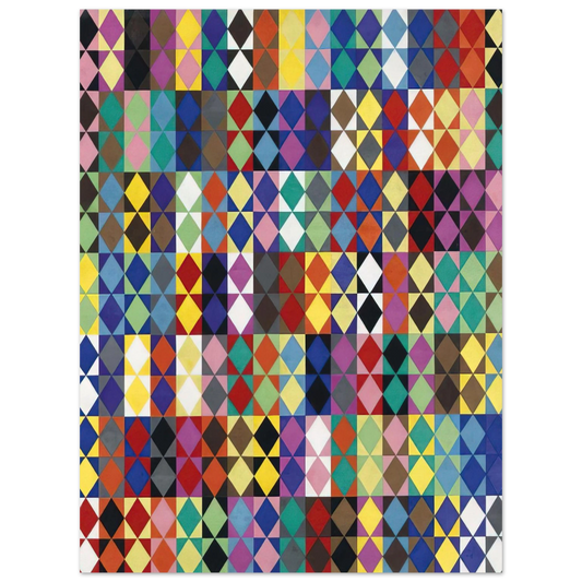 Dadamaino - 238 combinazioni cromatiche con 16 colori moltiplicati fra loro - 1969  75x100 cm / 30x40inches Fine Art Poster