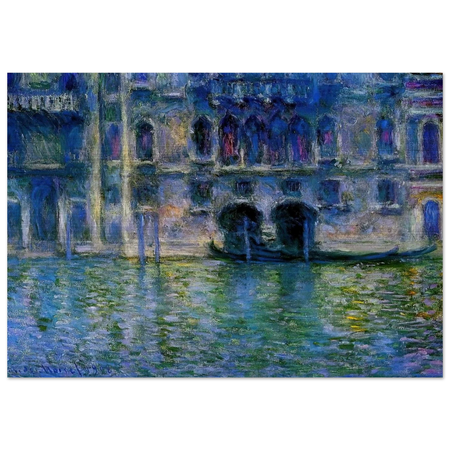 Palazzo da Mula at Venice - claude monet Brushed Aluminum Print - 70x100 cm / 28x40 inches | claude monet Aluminum Print | claude monet Prints