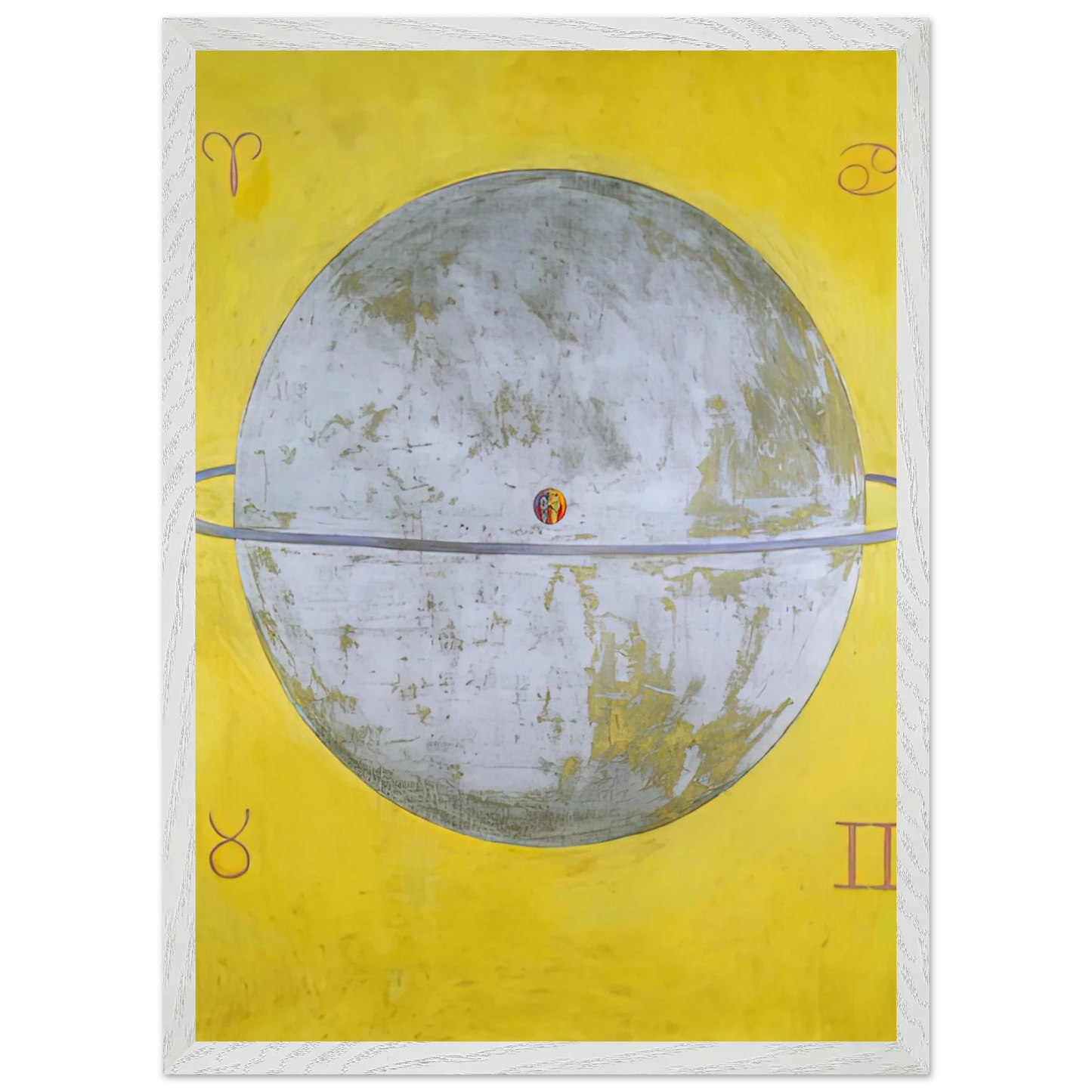 Hilma af Klint - THE DOVE NR 12 1915 Wall art - 70x100 cm / 28x40 inches - Premium Wooden Framed Poster With Fine Art Paper-canvas - White frame