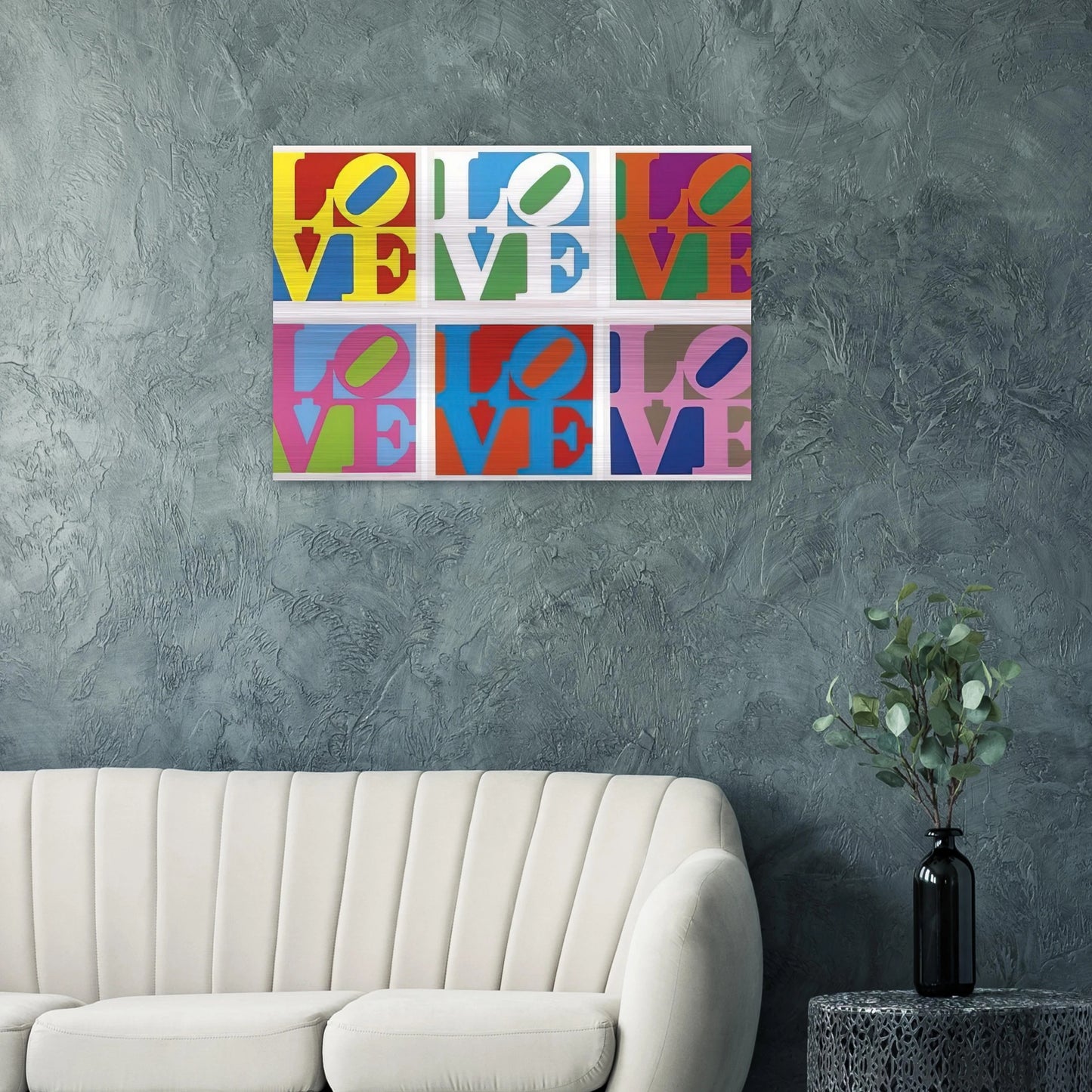 The Garden of Love - Robert Indiana Brushed Aluminum Print - 70x100 cm / 28x40 inches | Robert Indiana Aluminum Print | Robert Indiana Prints