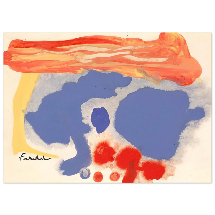 Helen Frankenthaler - Summerscene, Provincetown - 1961 Wall art - 13x18 cm / 5x7 inches - Premium Wooden Framed Poster With Fine Art Paper-canvas - Wood frame