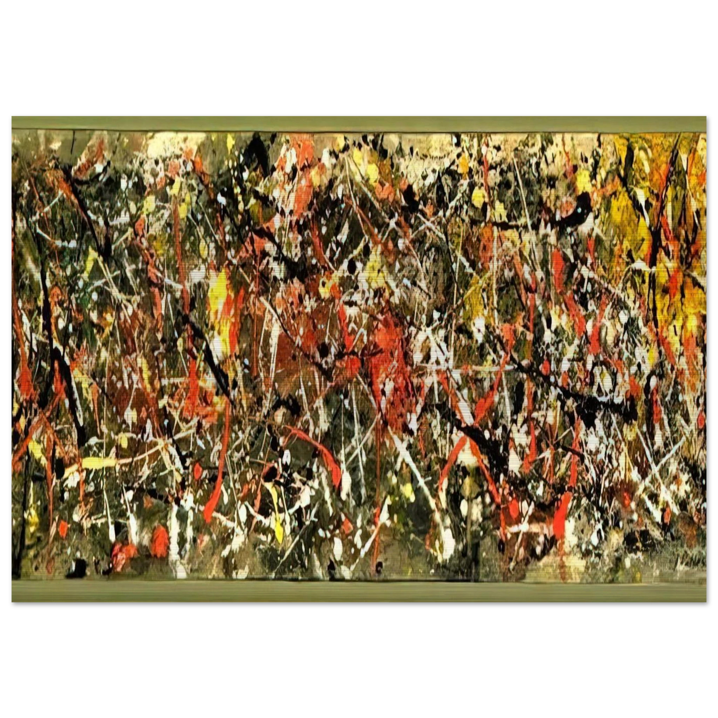 NUMBER 25 - Jackson Pollock Brushed Aluminum Print - 70x100 cm / 28x40 inches | Jackson Pollock Aluminum Print | Jackson Pollock Prints