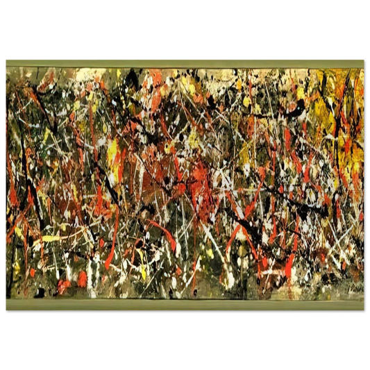 NUMBER 25 - Jackson Pollock Brushed Aluminum Print - 70x100 cm / 28x40 inches | Jackson Pollock Aluminum Print | Jackson Pollock Prints