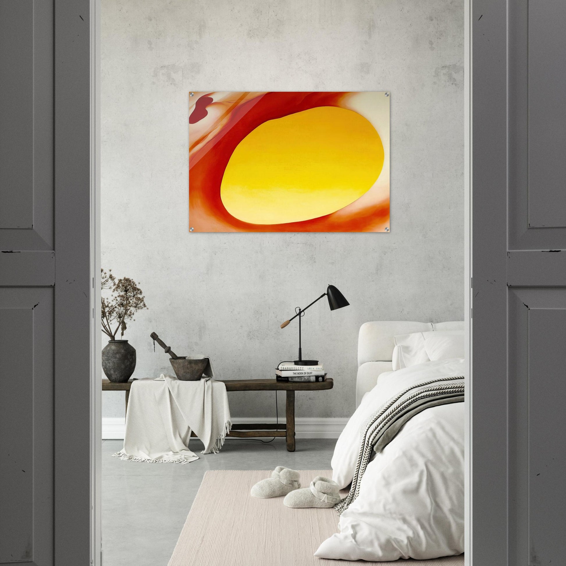 Pelvis Series - Red with Yellow - Georgia O'Keeffe Acrylic Print - 70x100 cm / 28x40″ inches