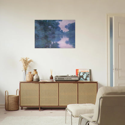 Morning on the Seine near Giverny 02 - claude monet Brushed Aluminum Print - 70x100 cm / 28x40 inches | claude monet Aluminum Print | claude monet Prints