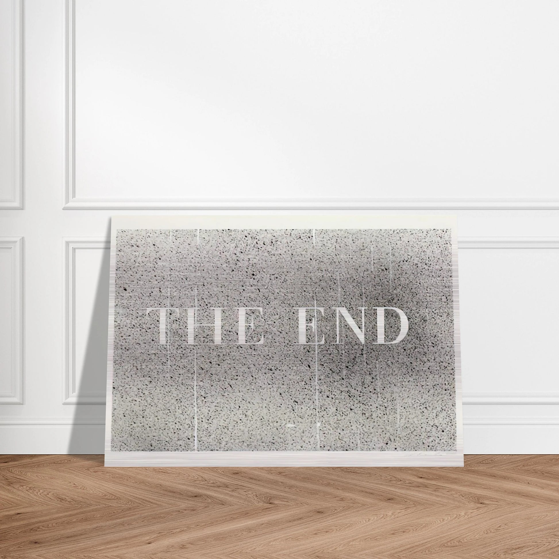 THE END 60 2005 - Edward Ruscha Brushed Aluminum Print - 70x100 cm / 28x40 inches | Edward Ruscha Aluminum Print | Edward Ruscha Prints