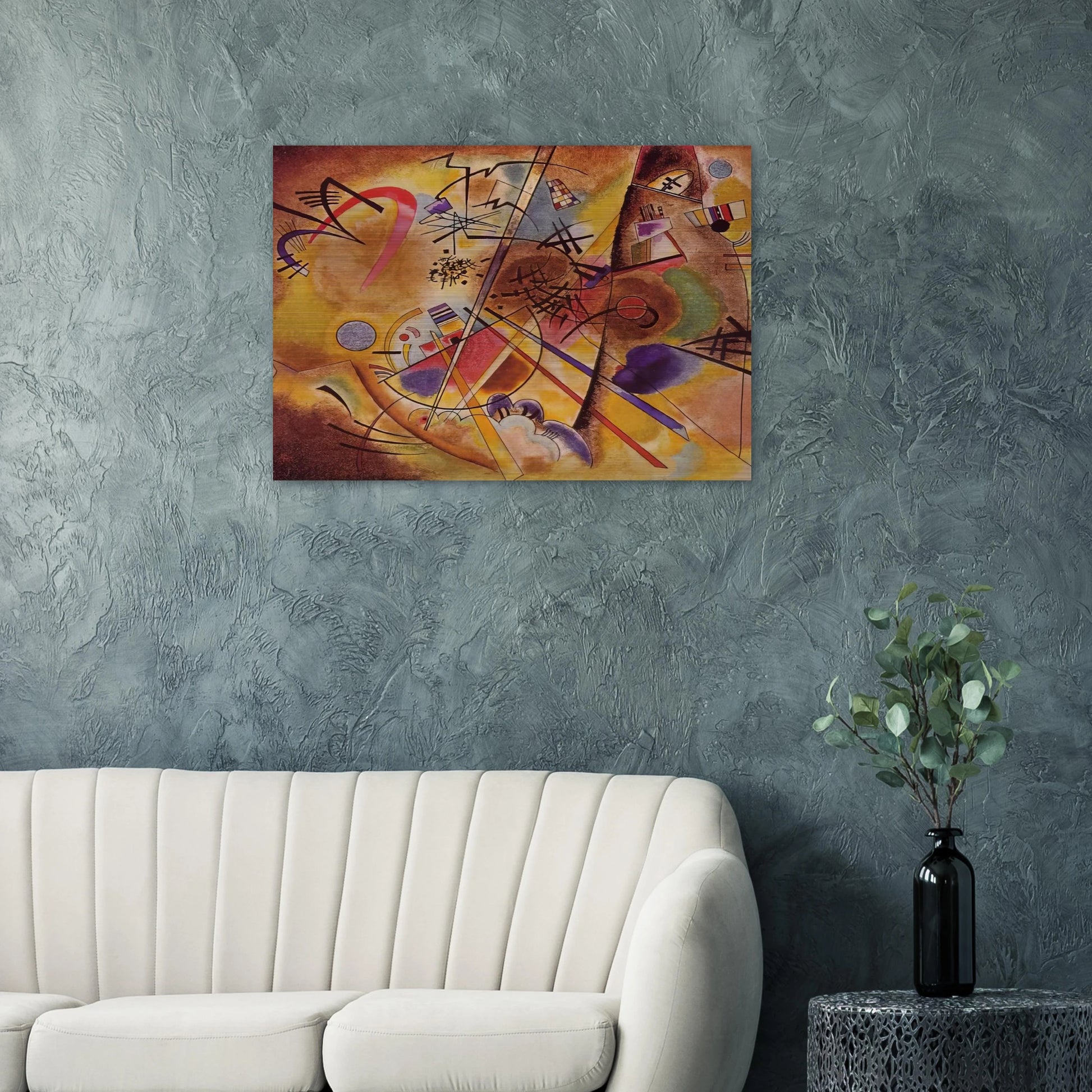 SMALL DREAM IN RED 1925 - Wassily Kandinsky Brushed Aluminum Print - 70x100 cm / 28x40 inches | Wassily Kandinsky Aluminum Print | Wassily Kandinsky Prints