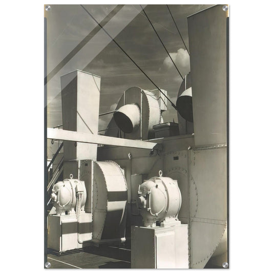 Upper Deck - 1928 - Charles Sheeler Acrylic Print - 70x100 cm / 28x40″ inches | Charles Sheeler Wall Art | Charles Sheeler Prints