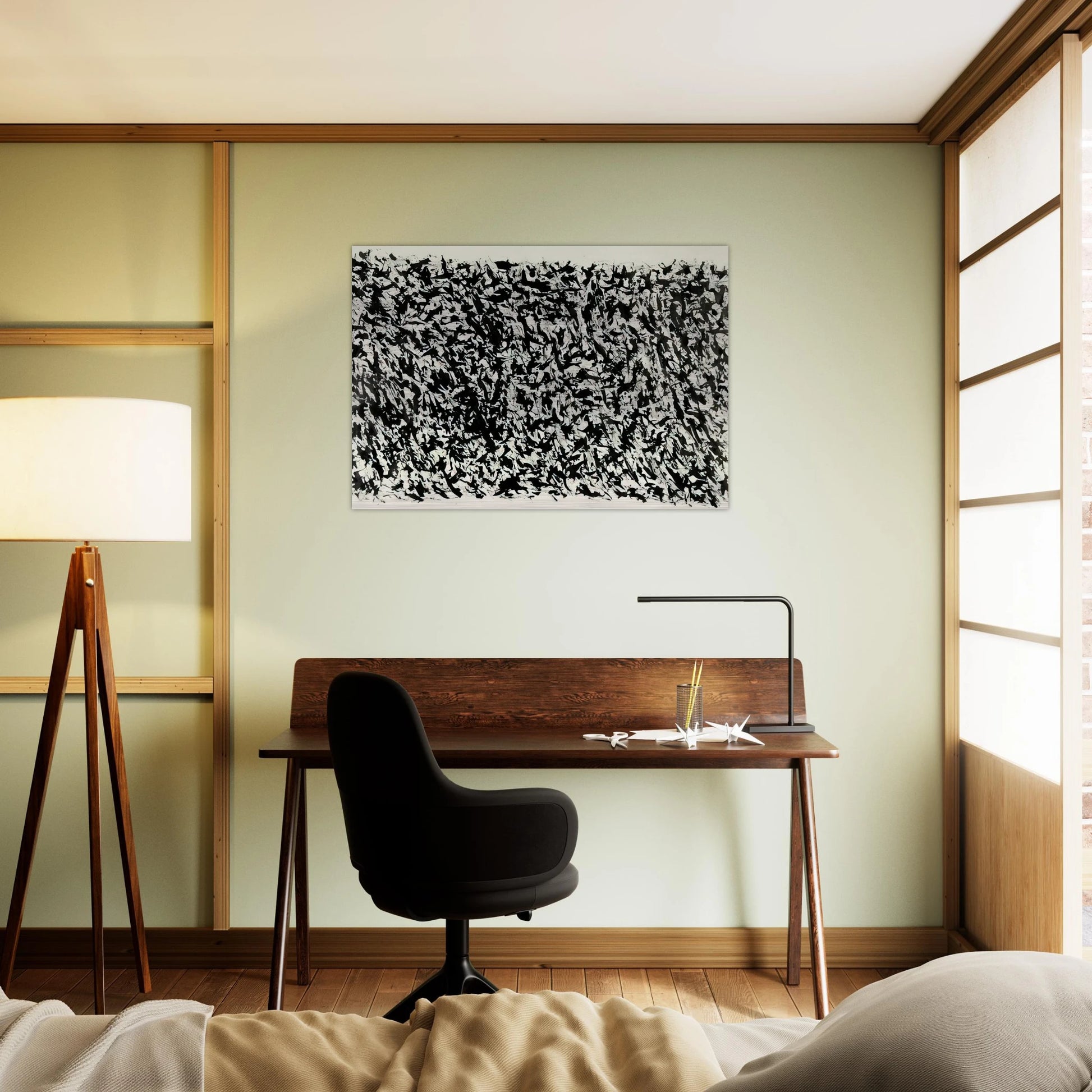 COMPOSITION - Henri Michaux Brushed Aluminum Print - 70x100 cm / 28x40 inches | Henri Michaux Aluminum Print | Henri Michaux Prints