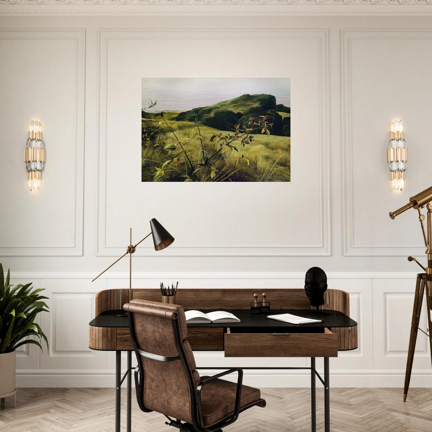 BLACKBERRY PICKER - Andrew Wyeth Brushed Aluminum Print - 70x100 cm / 28x40 inches | Andrew Wyeth Aluminum Print | Andrew Wyeth Prints