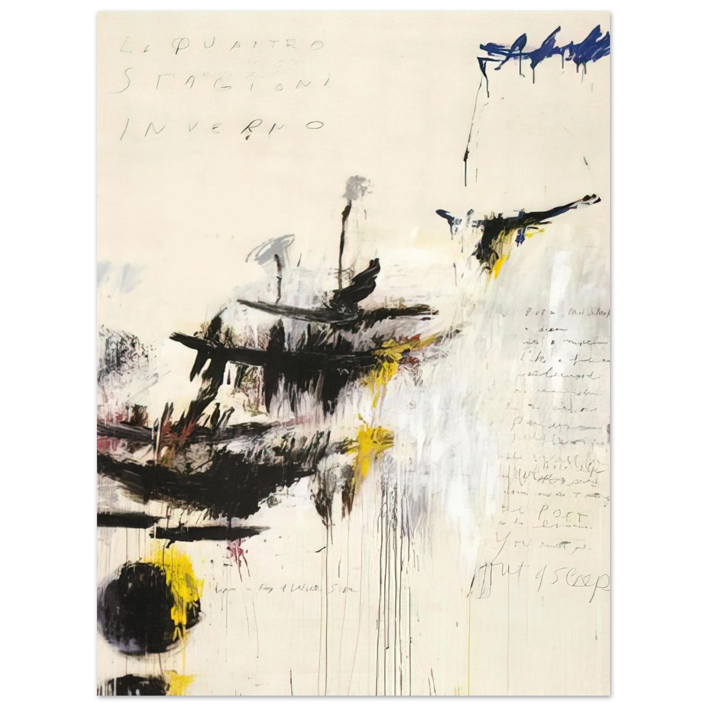 Cy Twombly - Quattro stagioni I. Inverno  75x100 cm / 30x40inches Fine Art Poster