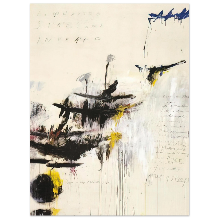 Cy Twombly - Quattro stagioni I. Inverno  75x100 cm / 30x40inches Fine Art Poster