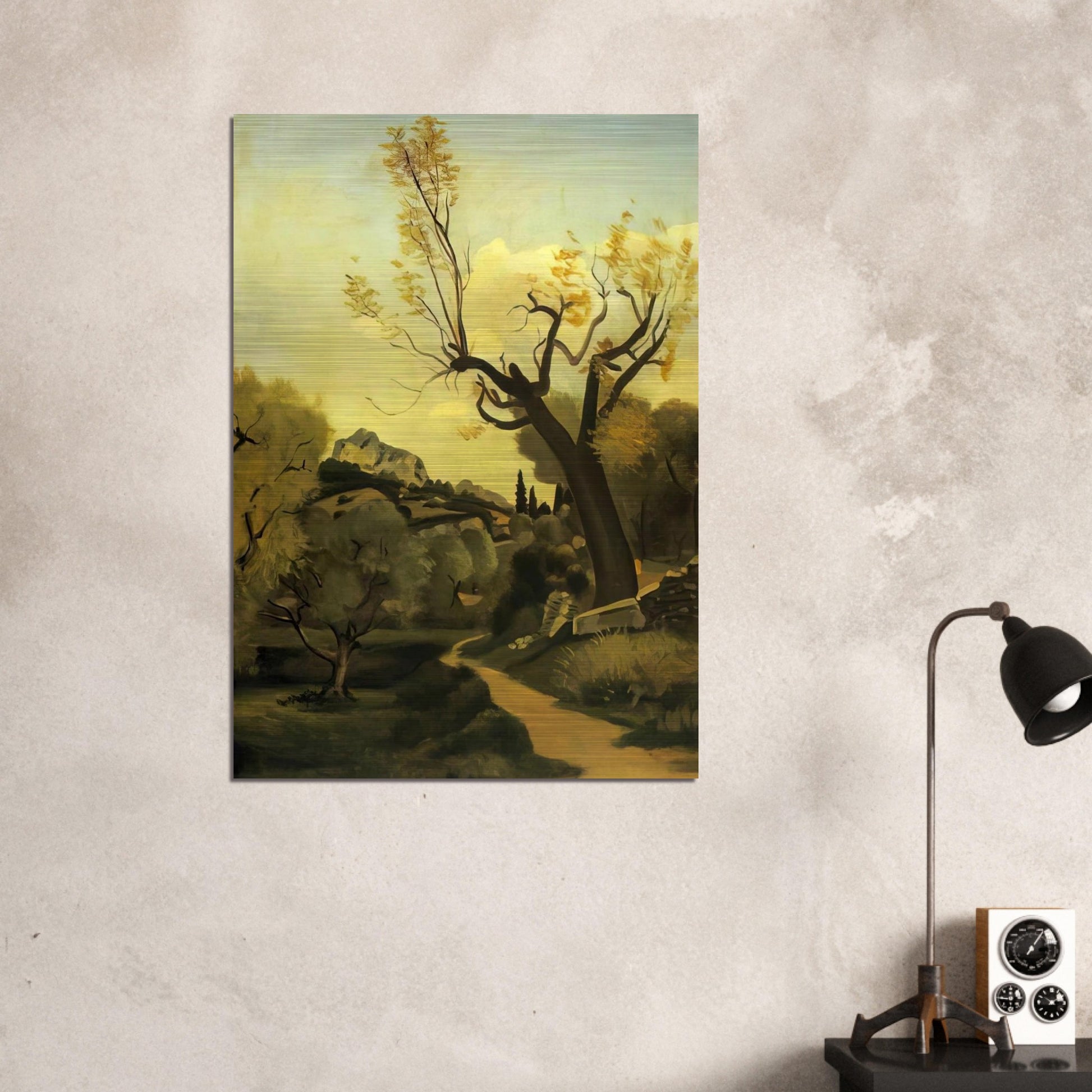 THE ROAD AND THE TREE - Andre Derain Brushed Aluminum Print - 70x100 cm / 28x40 inches | Andre Derain Aluminum Print | Andre Derain Prints