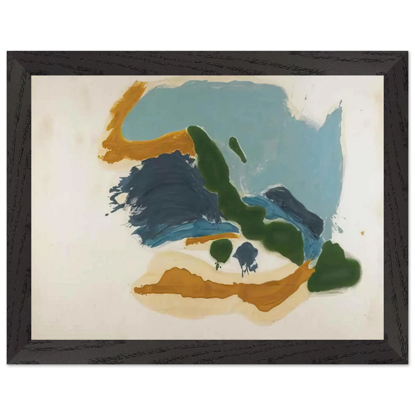 Helen Frankenthaler - Tuscany - 1963 Wall art - 20x25 cm / 8x10 Inches - Premium Wooden Framed Poster With Fine Art Paper - Wood frame