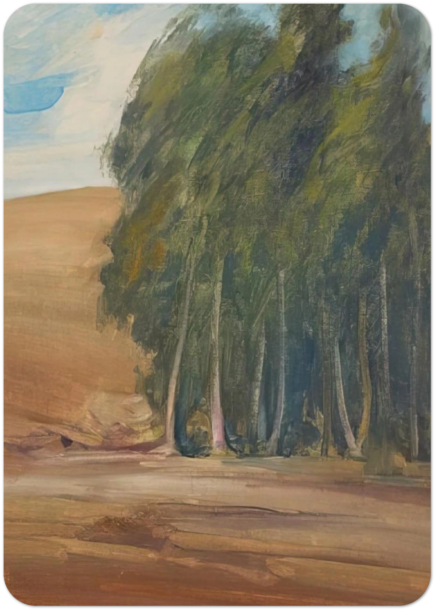 A Grove of Windswept Trees - Tonalism By Xavier Martinez Pack of 10 Post Cards | Xavier Martinez Post Cards | A6 (10.5 x 14.8 cm) - 4.1 x 5.8 inches