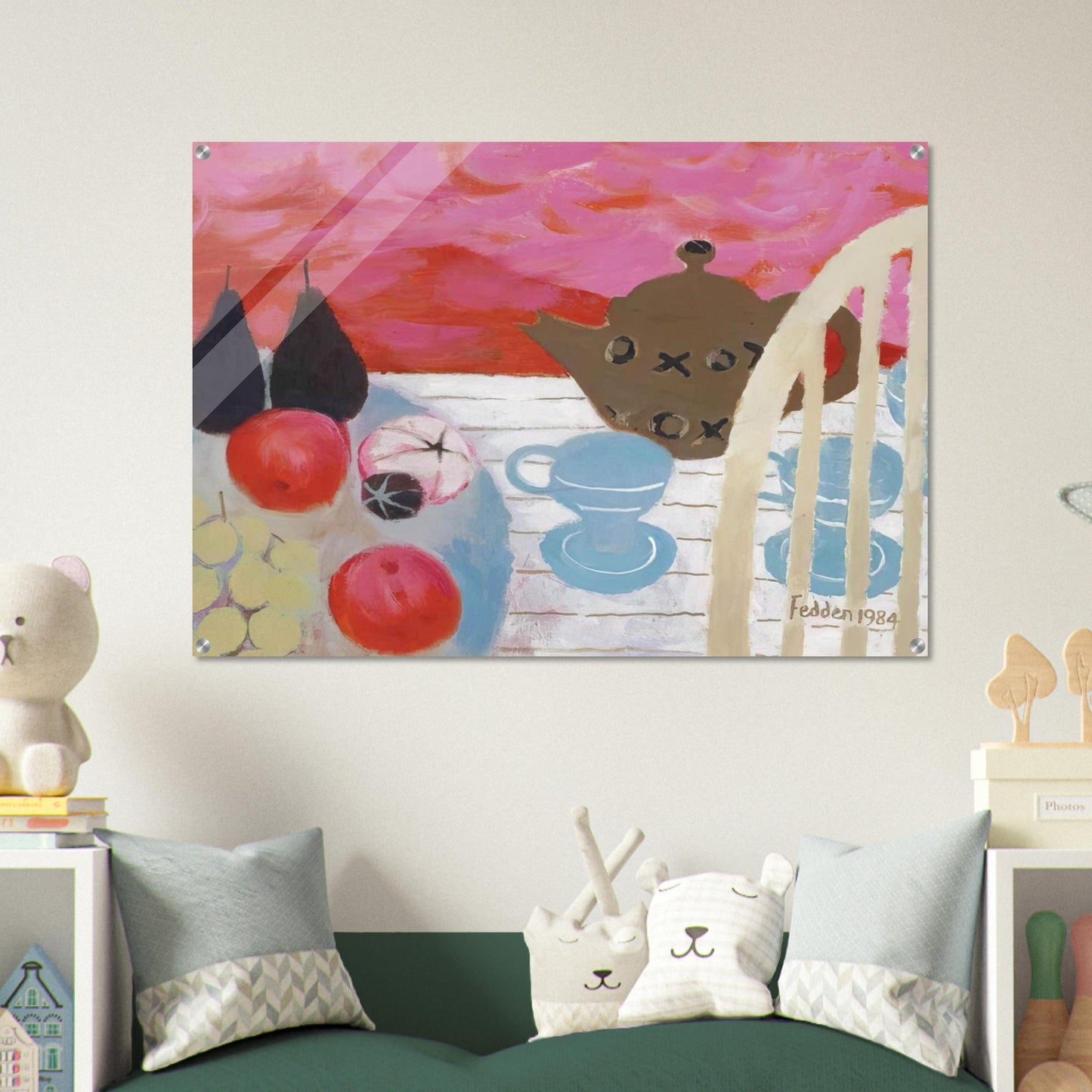 The Teapot - 1984 - Mary Fedden Acrylic Print - 70x100 cm / 28x40″ inches