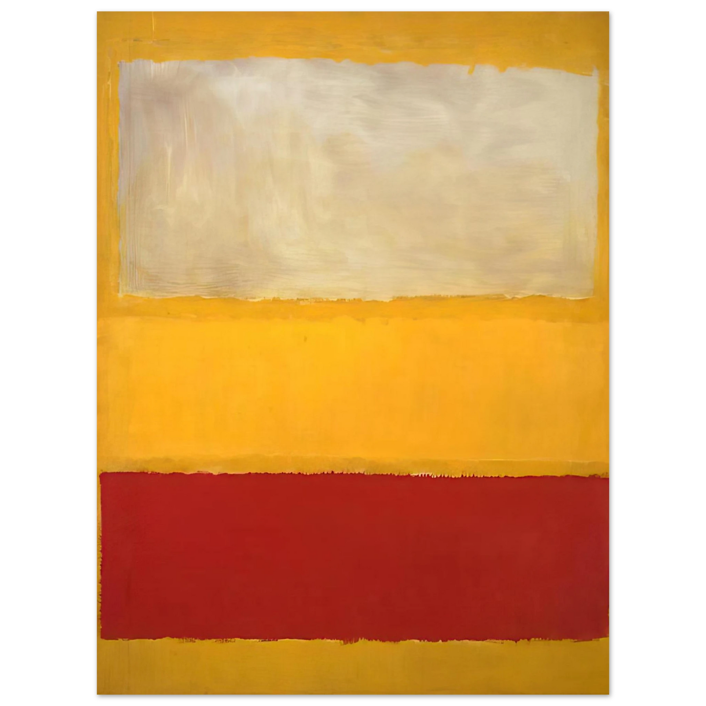 Mark Rothko - No. 13 White, Red on Yellow Wall Art - 21x29.7 cm / 8x12" - Fine Art Poster-canvas - -