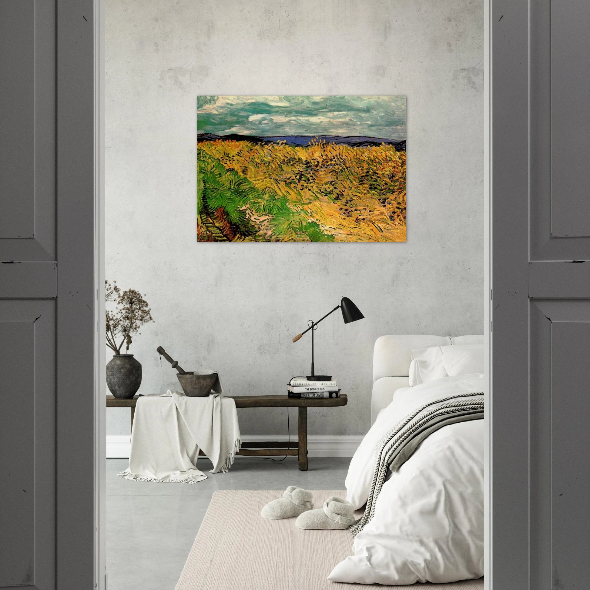 Wheat Field with Cornflowers - Vincent van Gogh Brushed Aluminum Print - 70x100 cm / 28x40 inches | Vincent van Gogh Aluminum Print | Vincent van Gogh Prints