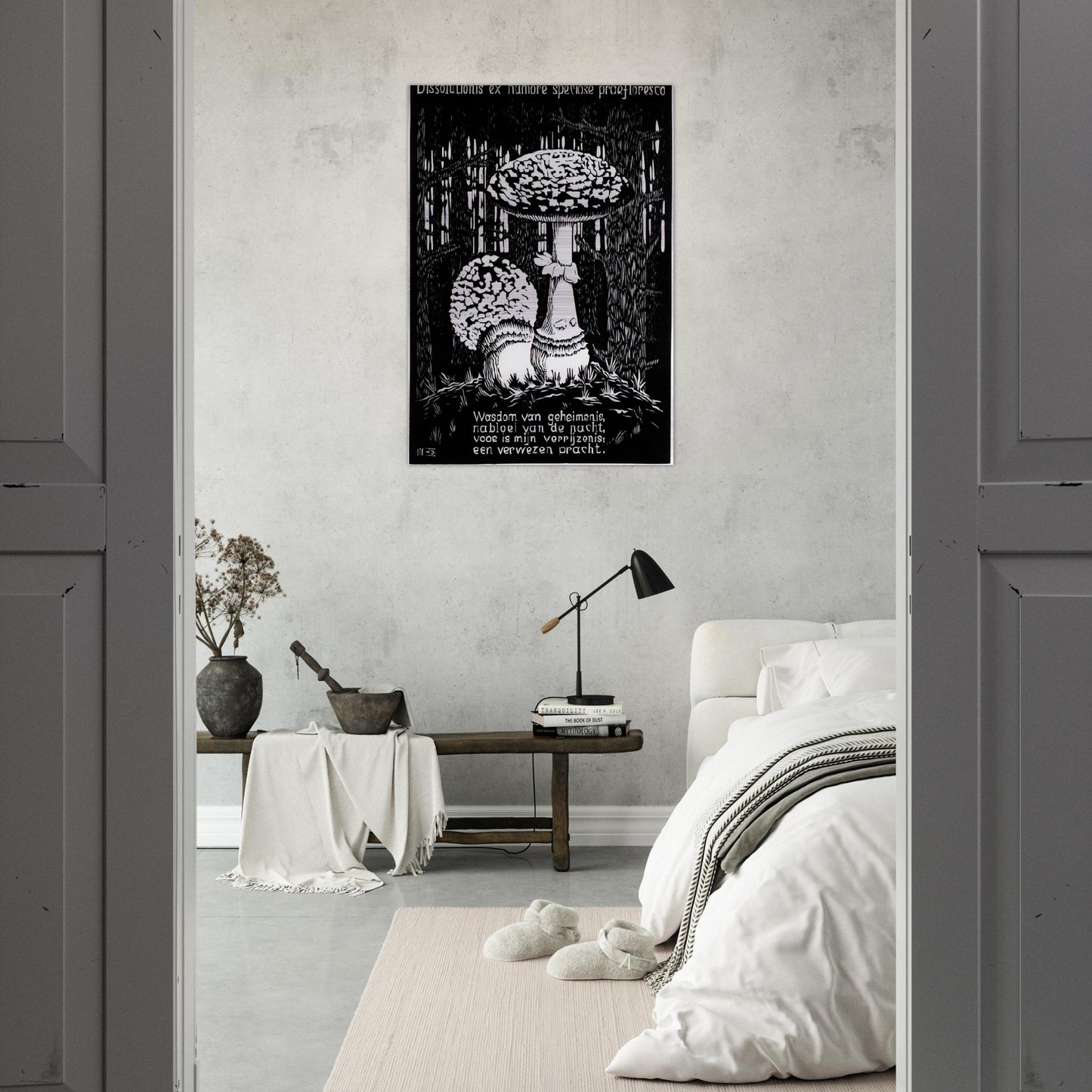 EMBLEMATA TOADSTOOL - MC Escher Brushed Aluminum Print - 70x100 cm / 28x40 inches | MC Escher Aluminum Print | MC Escher Prints