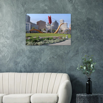 CUPID S SPAN COLLABORATION WITH VAN BRUGGEN 2002 - Claes Oldenburg Brushed Aluminum Print - 70x100 cm / 28x40 inches | Claes Oldenburg Aluminum Print | Claes Oldenburg Prints
