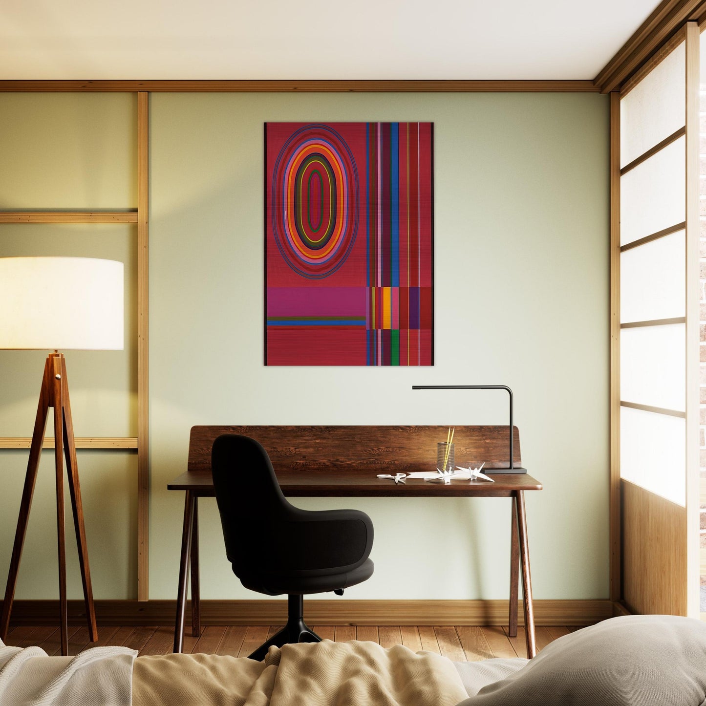 Red Rose - 1966 - John Ferren Brushed Aluminum Print - 70x100 cm / 28x40 inches | John Ferren Aluminum Print | John Ferren Prints