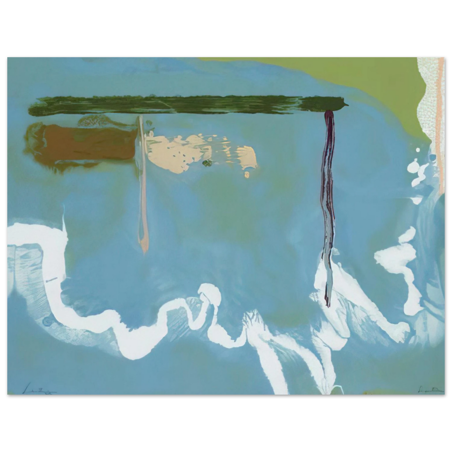 Helen Frankenthaler - Skywriting - 1997 Wall art - 15x20 cm / 6x8 inches - Fine Art Poster-canvas - -