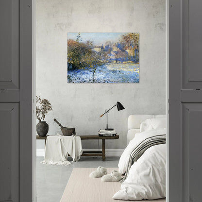 Frost - claude monet Brushed Aluminum Print - 70x100 cm / 28x40 inches | claude monet Aluminum Print | claude monet Prints