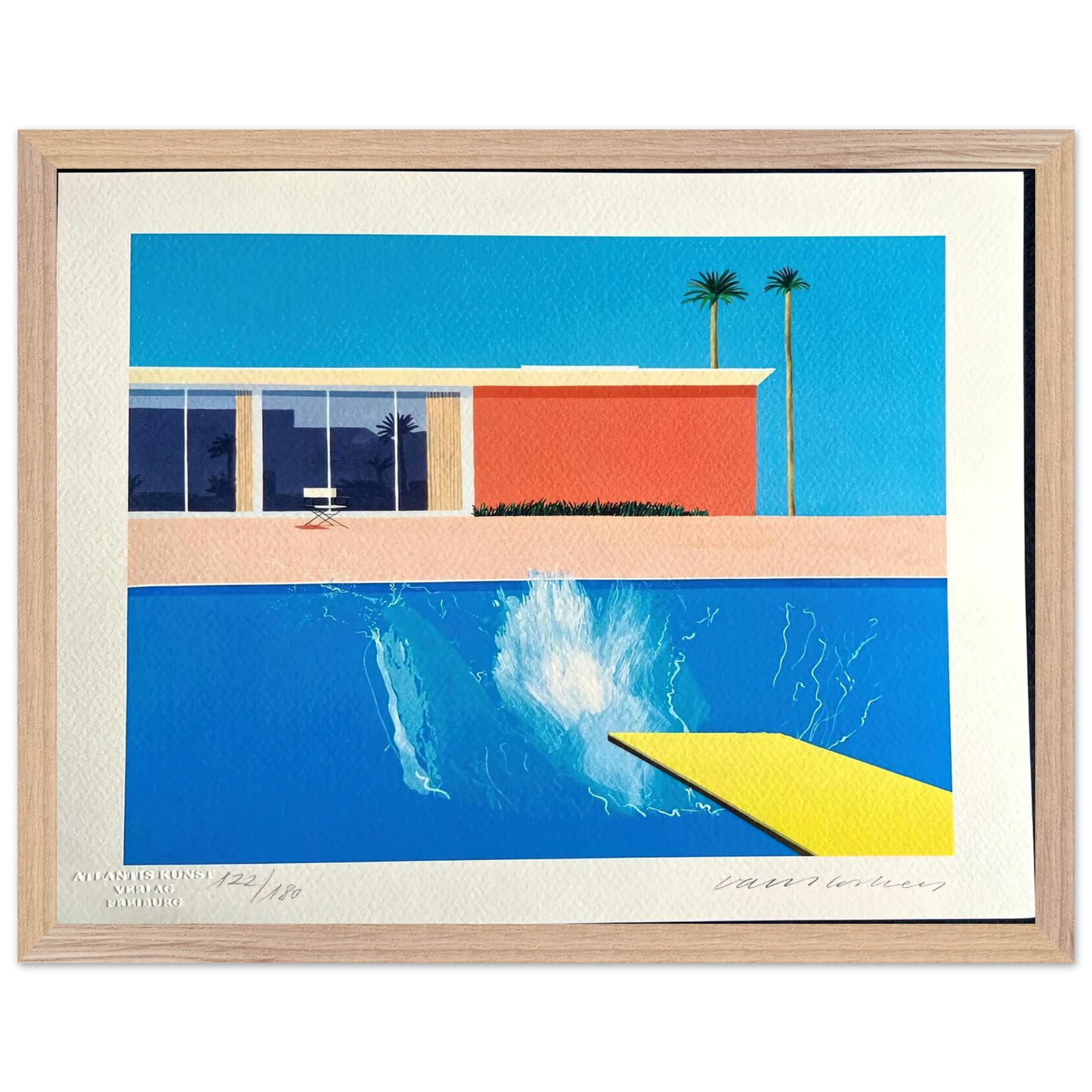 David Hockney - David Hockney Wall art - 45x60 cm / 18x24 inches - Premium Wooden Framed Poster With Fine Art Paper-canvas - Black frame