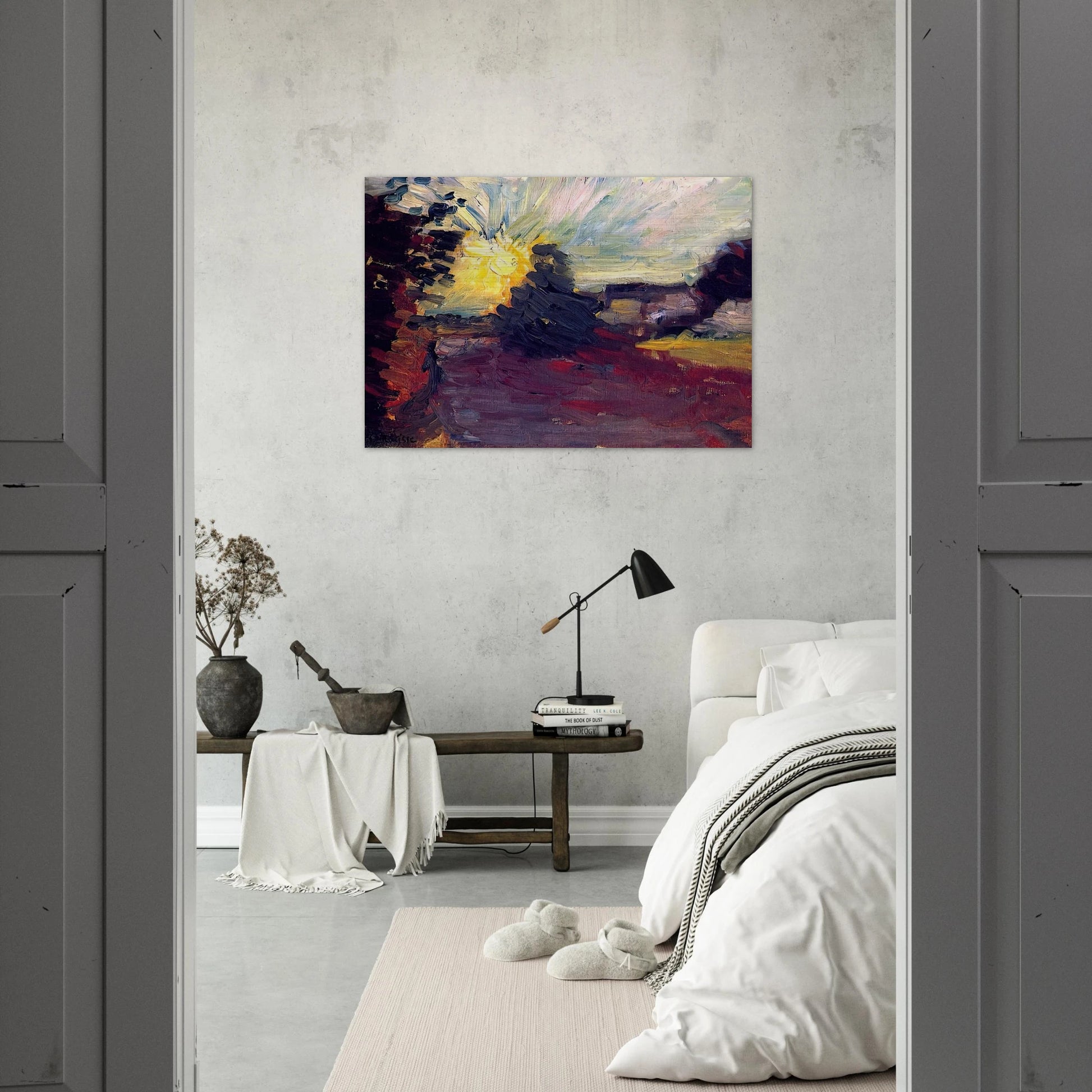 SUNSET IN CORSICA 1898 - Henri Matisse Brushed Aluminum Print - 70x100 cm / 28x40 inches | Henri Matisse Aluminum Print | Henri Matisse Prints