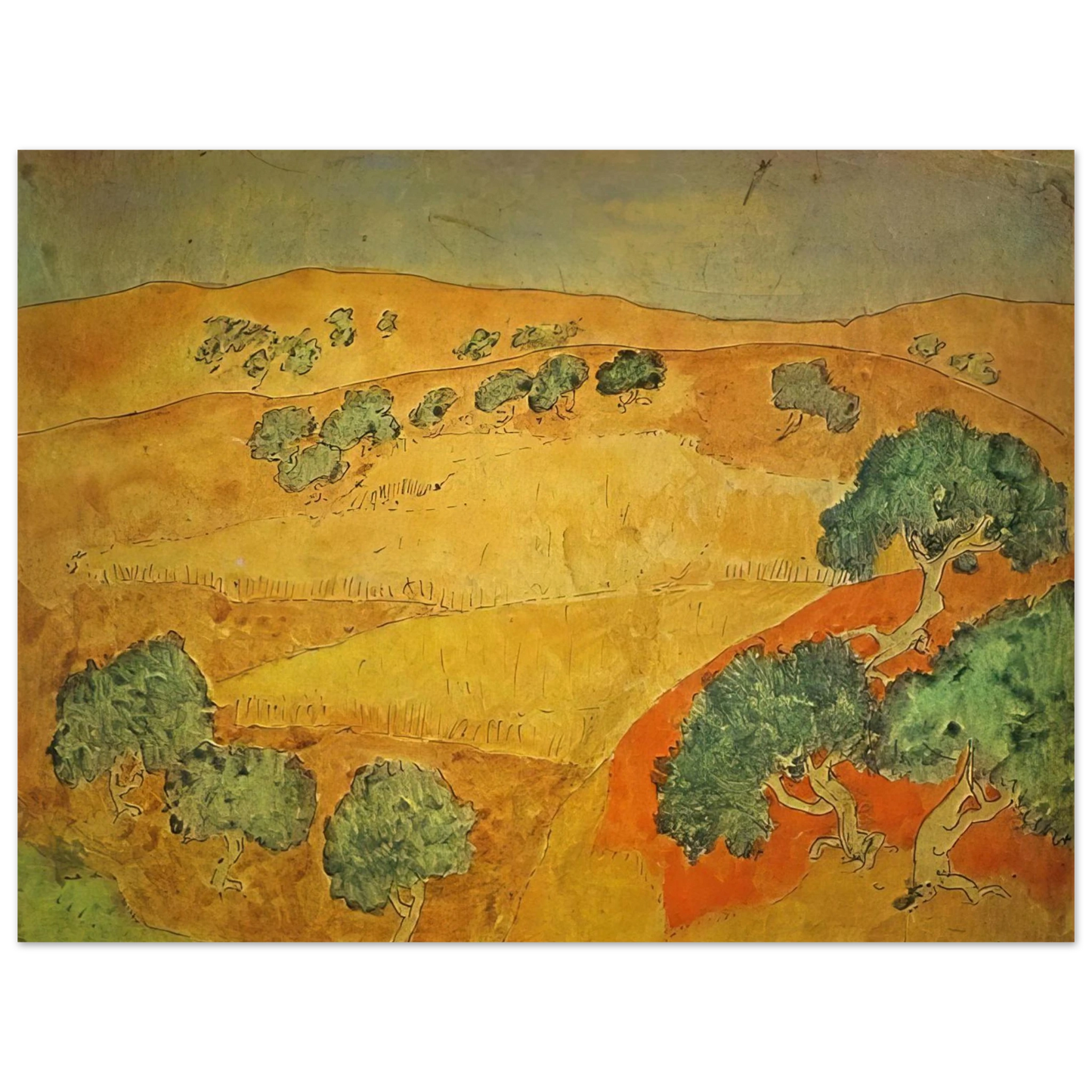Pablo Picasso - Summer landscape  75x100 cm / 30x40inches Fine Art Poster