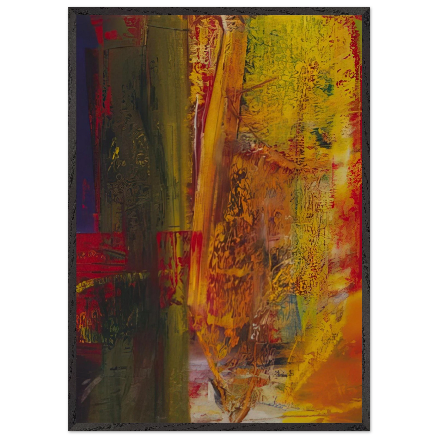 OLBERG 1986 - Gerhard Richter 70x100 cm / 28x40 inches Framed Art Print – Black Wooden Frame