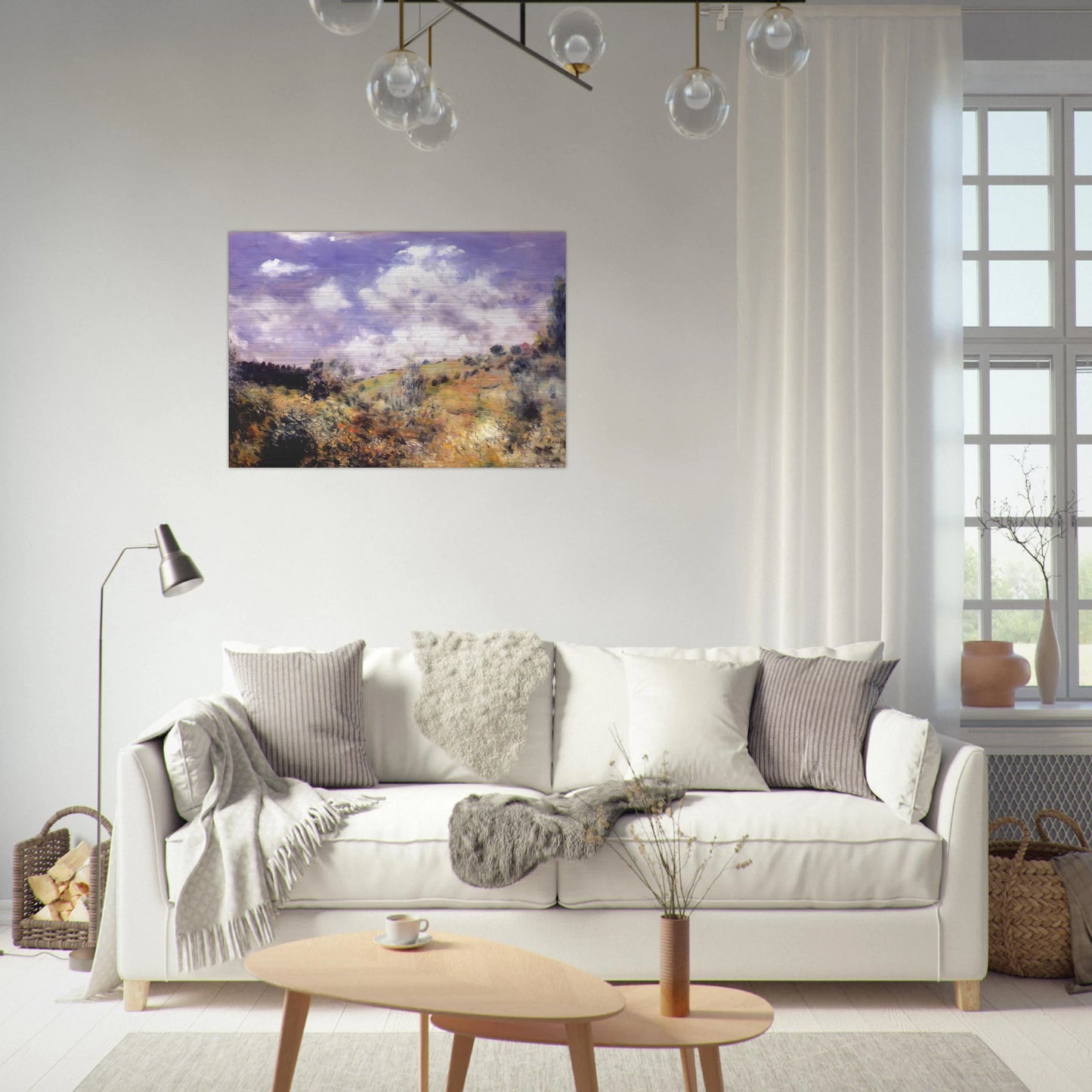 The Gust of Wind - Pierre-Auguste Renoir Brushed Aluminum Print - 70x100 cm / 28x40 inches | Pierre-Auguste Renoir Aluminum Print | Pierre-Auguste Renoir Prints