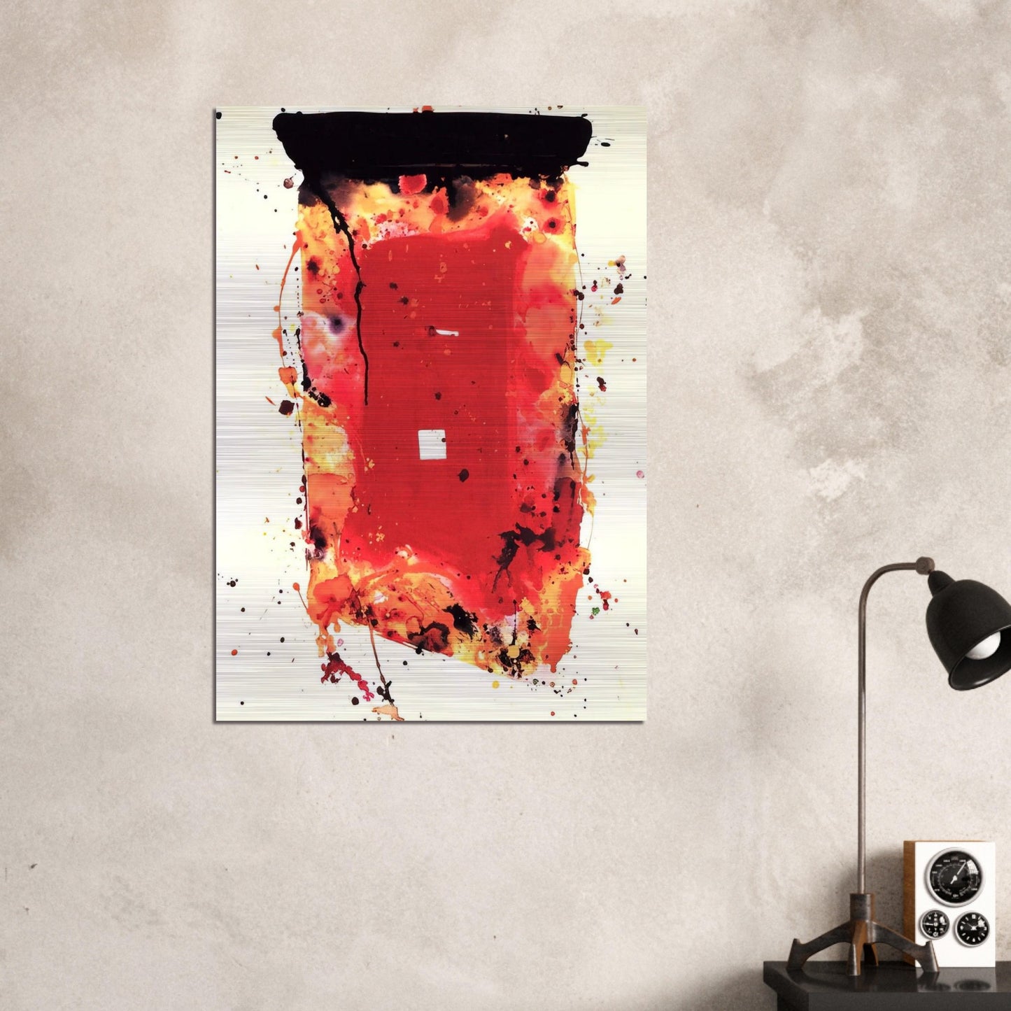 Flash Point - Sam Francis Brushed Aluminum Print - 70x100 cm / 28x40 inches | Sam Francis Aluminum Print | Sam Francis Prints