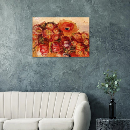 Study of Flowers Anemones and Tulips - Pierre-Auguste Renoir Brushed Aluminum Print - 70x100 cm / 28x40 inches | Pierre-Auguste Renoir Aluminum Print | Pierre-Auguste Renoir Prints