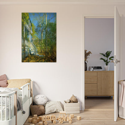 Summer at Cos Cob - Childe Hassam Brushed Aluminum Print - 70x100 cm / 28x40 inches | Childe Hassam Aluminum Print | Childe Hassam Prints