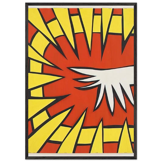 Untitled - 1963 N14 - Nicholas Krushenick 70x100 cm / 28x40 inches Framed Art Print – Black Wooden Frame