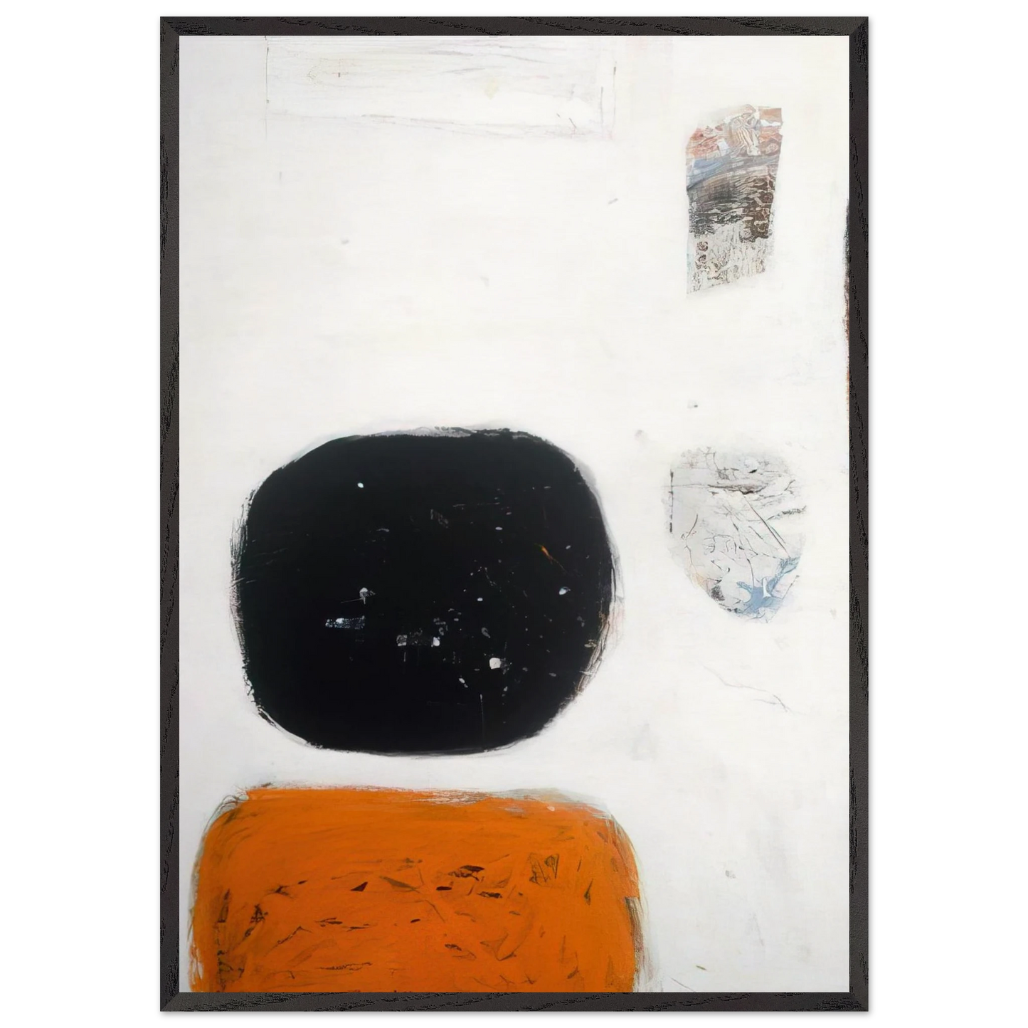 Orange Black and White - 1960 - William Scott 70x100 cm / 28x40 inches Framed Art Print – Black Wooden Frame