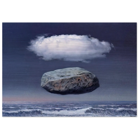 CLEAR IDEAS 1958 - Rene Magritte Brushed Aluminum Print - 70x100 cm / 28x40 inches | Rene Magritte Aluminum Print | Rene Magritte Prints
