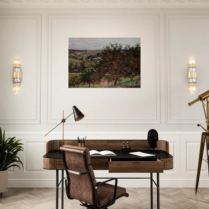 Apple Trees near Vetheuil - claude monet Brushed Aluminum Print - 70x100 cm / 28x40 inches | claude monet Aluminum Print | claude monet Prints