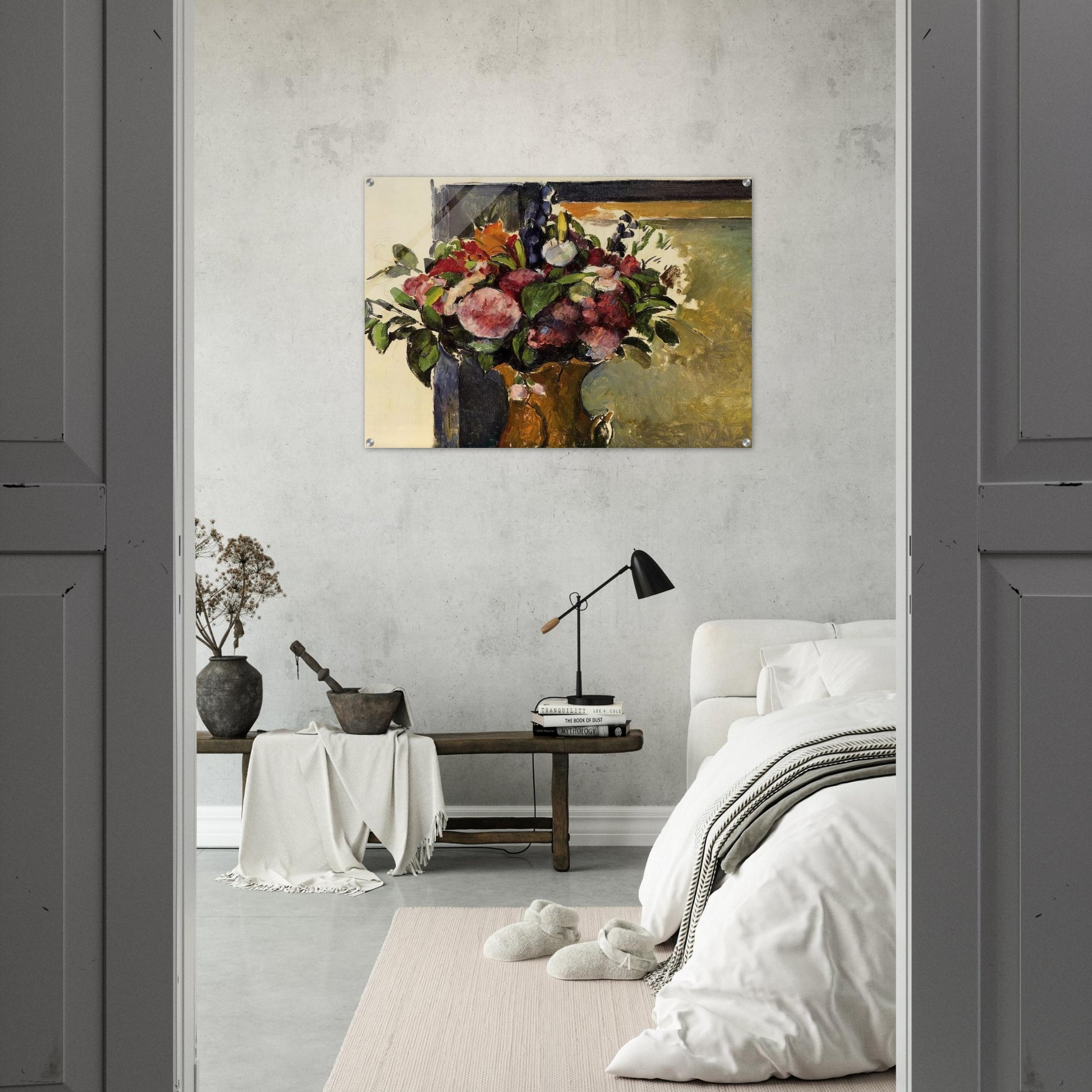 Flowers in a Vase - Paul Cézanne Acrylic Print - 70x100 cm / 28x40″ inches