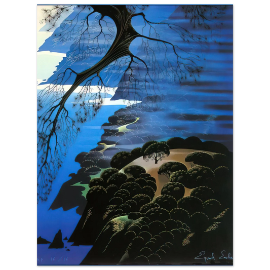Eyvind Earle - Mystical Coastline  75x100 cm / 30x40inches Fine Art Poster