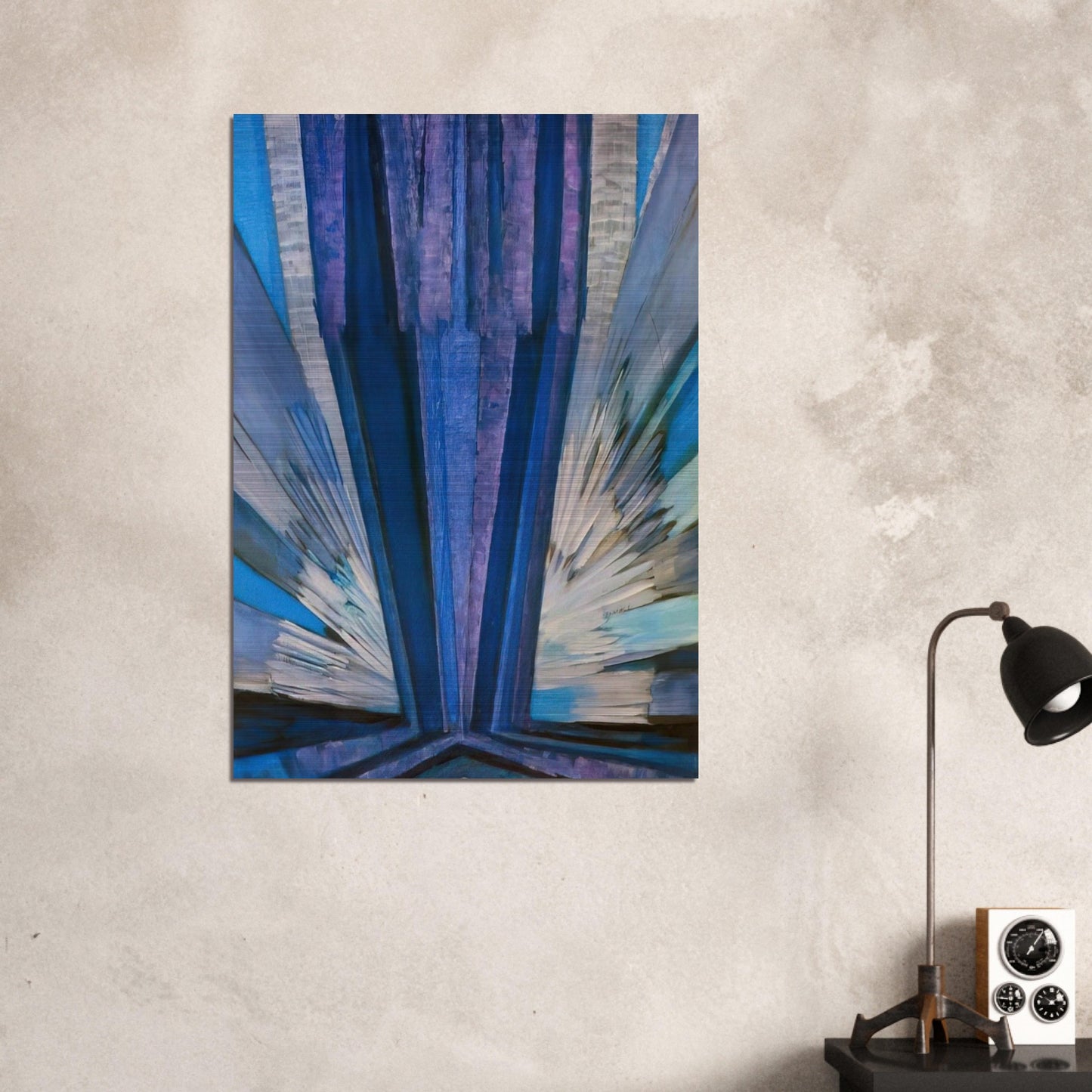 Blue - Frantisek Kupka Brushed Aluminum Print - 70x100 cm / 28x40 inches | Frantisek Kupka Aluminum Print | Frantisek Kupka Prints